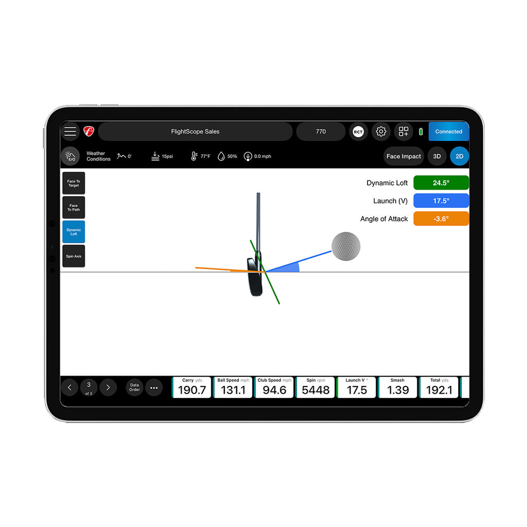 Flight Scope Pro Package and Face Impact Location Software