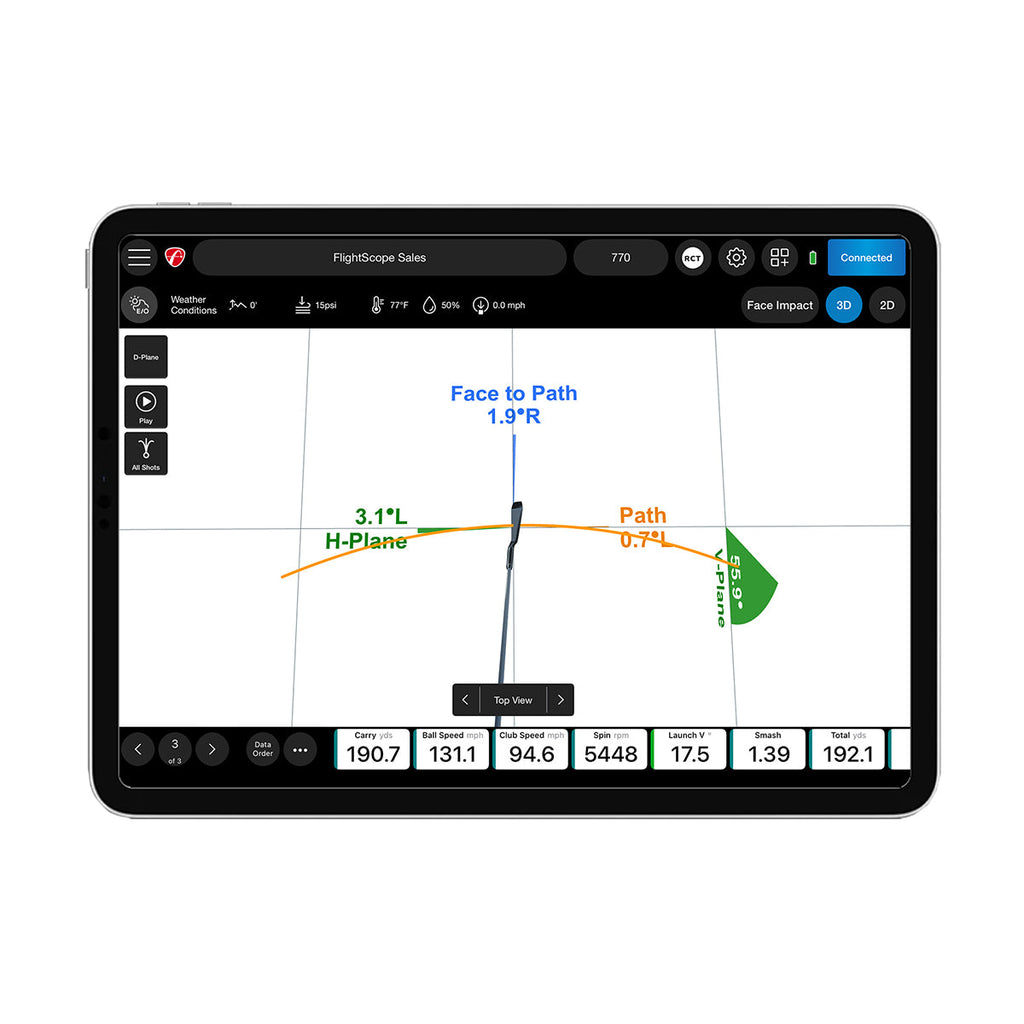 Flight Scope Pro Package and Face Impact Location Software