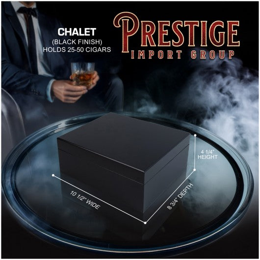 Prestige Import Group-Chalet (Black)-Desktop Humidor