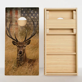 CORNHOLE GAMES USA - AMERICAN DEER FLAG CORNHOLE BOARDS