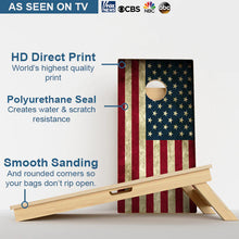 Load image into Gallery viewer, CORNHOLE GAMES USA - AMERICAN FLAG PROFESSIONAL CORNHOLE BOARDS