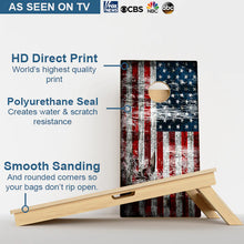 Load image into Gallery viewer, CORNHOLE GAMES USA - RUSTIC AMERICAN FLAG (VARIANT 2) PROFESSIONAL CORNHOLE BOARDS