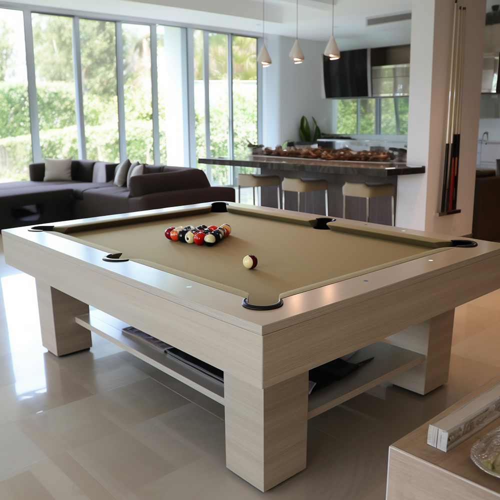 Solid Oak Billiards Table