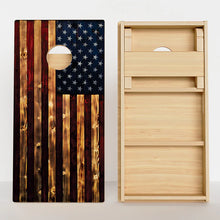 Load image into Gallery viewer, CORNHOLE GAMES USA - RUSTIC AMERICAN FLAG PROFESSIONAL CORNHOLE BOARDS