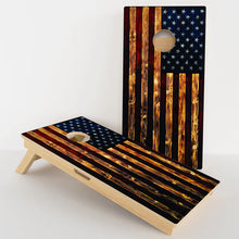 Load image into Gallery viewer, CORNHOLE GAMES USA - RUSTIC AMERICAN FLAG PROFESSIONAL CORNHOLE BOARDS