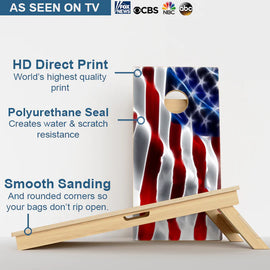CORNHOLE GAMES USA - USA FLAG PROFESSIONAL CORNHOLE BOARDS
